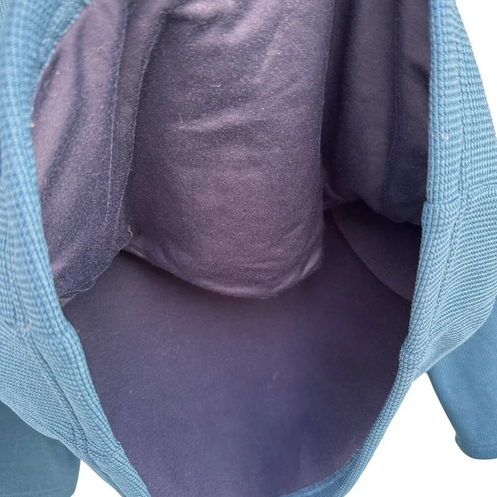 Spyder Mens Teal Blue Fleece Half-Zip Pullover Jacket M Warm Outerwear - Picture 10 of 14